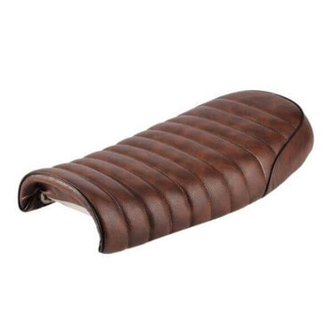 Selle scrambler marron classique simili cuir